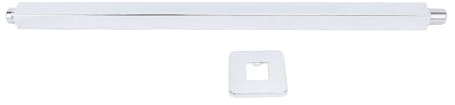 ANKROYU Bras de douche de plafond en acier inoxydable de qualité supérieure avec tuyau dissimulé, pommeau de douche à effet pluie droit pour salle de bain moderne, carré, élégant, (61 cm)