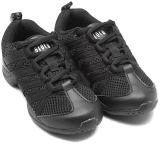 Sneakers Criss Cross S0524G Bambina Scarpe Pelle Sintetica Suola Spezzata Palco Ballerina Etoile Sport Danza Classica Allenamento Fitness Palestra Ballo Scuola Scarpa Saggio (1, Nero)