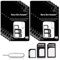 PSOWQ Adattatore per Scheda SIM 10 Pezzi Pin di espulsione Vassoio in Acciaio 4 in 1 Set di Strumenti di conversione SIM Standard Adattatore SIM/Adattatore Micro SIM/Adattatore da a Micro