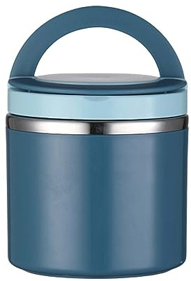 1000ML Food Flask Stainless Steel Leak Proof Soup Flask for Hot Food Large Capacity Vacuum Insulated Food Thermos with Handle for School Office Picnic Travel Blue Food flasks for hot Food