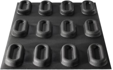 FLEXIPAN Patisserie - Stampo per pasticceria, 12 creazioni, porzioni individuali, mini quiche, torta, finanziaria, cottura omogenea, silicone, antiaderente, facile da rimuovere – accessorio per forno