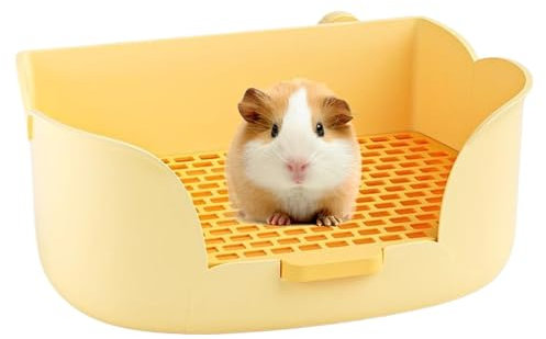 Bunny Toilettenschüssel | Kleintierbettwäsche | sprühsichere halbgeschlossene Katzentoilette Hasenzubehör | Große Hasentoilette mit Trainingspfanne für Familie, Freunde, Zuhause