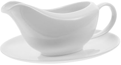 Toyvian Saucière Blanche avec Plateau pour Sauces Vinaigre et Assaisonnements Maison Cuisine et Fêtes