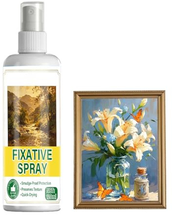 Genérico Fijador en Spray es | 100 ml Imprimación de Secado Rápido Antimanchas | Fijador para Dibujos a Lápiz | Pintura, Manualidades, Arte, Papel Tapiz, Acrílicos, Gouache, Carboncillo, Óleos