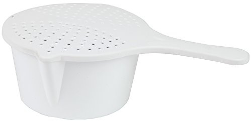Home-X Microwave Cooking Pot with Strainer Lid - Microwave Steamer for Vegetables with Perforated Lid and Pouring Spout - Convenient, BPA-free Microwave Cookware for Macaroni and Vegetables