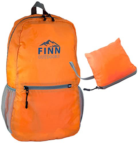 FINN Outdoors Faltbarer, ultra-leichter Rucksack 20 L, Tagesrucksack, Rucksack für Herren, Frauen, Kinder für Reisen, Alltag, Outdoor