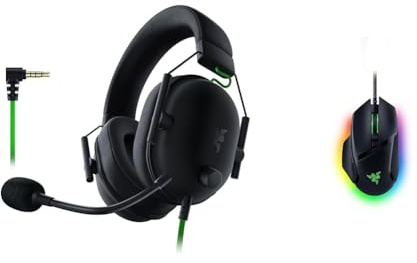 Razer BlackShark V2 X - Cuffie da Gioco Esports Cablate Multipiattaperma & Basilisk V3 - Mouse da Gioco Personalizzabile Cablato (10+1 Pulsanti Programmabili