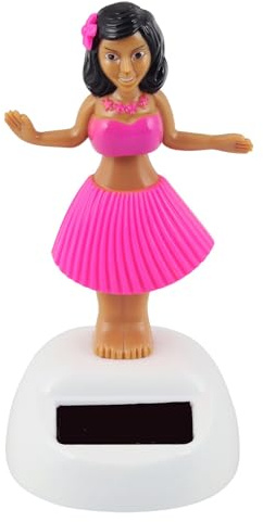 Armaturenbrett Wackelfigur Hula pink Frau Solar Hawaiian Hula Girl tanzend