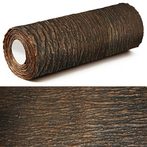 Artificial Tree Bark Roll,Fake Bark 118x19.7 in,Realistic Fake Bark Wrap for Pipes Pillars Christmas Tree Decor