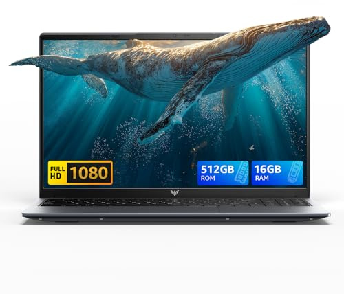 ACEMAGIC 16 inch FHD Display laptop, N-95 Processor Up to 3.4GHz（Beat N5095） laptop computer, 16GB DDR4 512GB SSD Notebook Computers with Metal Body Support WiFi, BT5.0, 3*USB3.2