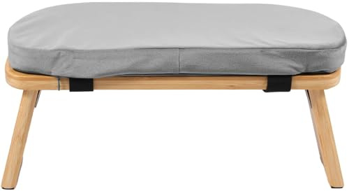 Trrymbbe Meditationsbänk, bambu bönbänk med mjuk kudde, avtagbar och tvättbar meditationspall med fast knäppe