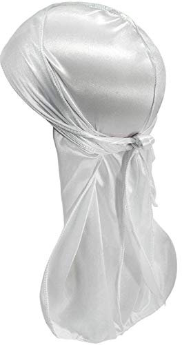 Hairizone Durag Headwrap Doo Rags para hombre, color blanco