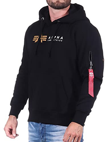Alpha Industries Alpha Label Hoody Kapuzensweat für Herren Black
