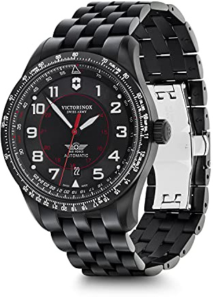 Victorinox Herren-Uhr AirBoss Mechanical, Herren-Armbanduhr, mechanisch, Wasserdicht bis 100 m, Gehäuse-Ø 42 mm, Armband 22 mm