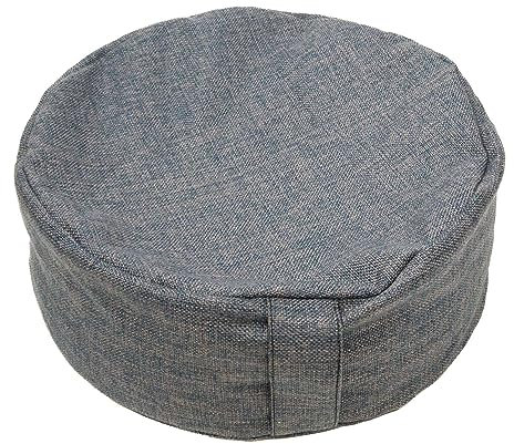 Empire Athletics Tragbares rundes Baumwoll Yogakissen Sitzpolster in Blau mit Buchweizenschalen-Füllung - 31 x 13 cm - Zum Relaxen Yoga oder Sitzen an flachen Tischen