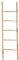 Brigros - Scala Decorativa In Legno Di Bambù Con 6 Pioli 50x190 Cm, Porta Asciugamani Bagno Da Terra, Arredo Bagno Dal Design Naturale Del Bamboo Disponibile In 3 Colori Diversi (Naturale)