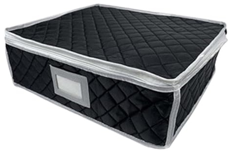 Mallette de Rangement en Chine, Boîte de Déménagement, Organisation de Tasses, Assiettes, Bols, Sac de Rangement, Rangement D'assiettes pour Verres, V, boîte à thé Noire