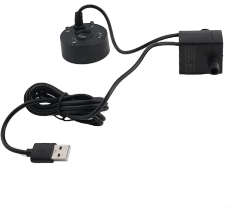 HOHOVYVY Nebelmaschine Mini,5V USB Nebel Maker Fogger Mit LED Nebel Maker Maschine LED Bunte Lichter(Black)