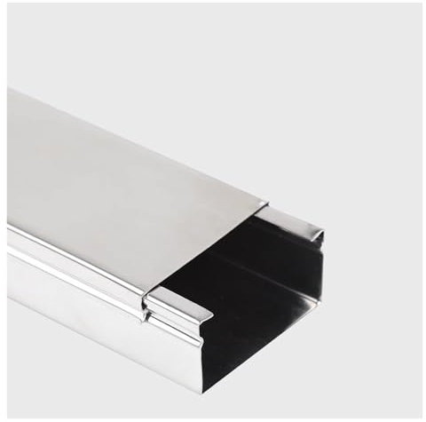 CORGLI Passacavi in Acciaio Inox con Copertura A Scorrimento, 5 6 8 10 Cm Larghezza Cavi TV per Parete Pavimento, Passacavi Elettrico per Fabbriche Ospedali Hotel(W x H 10x5cm/3.9x2in,5pcs)