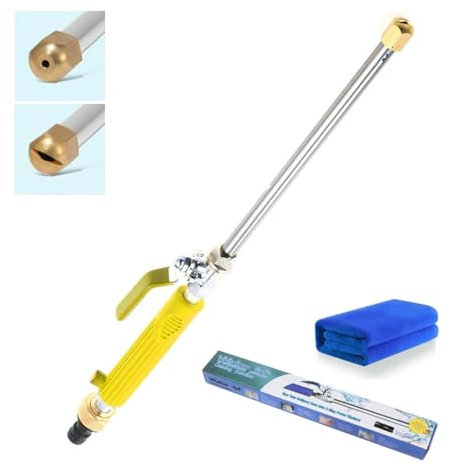 Jetson idropulitrice ad alta pressione, idropulitrice Jetsono 2 in 1, ugello a getto 2 in 1, idropulitrice ad alta pressione senza fili, tubo da giardino in pistola ad acqua a pressione (giallo)