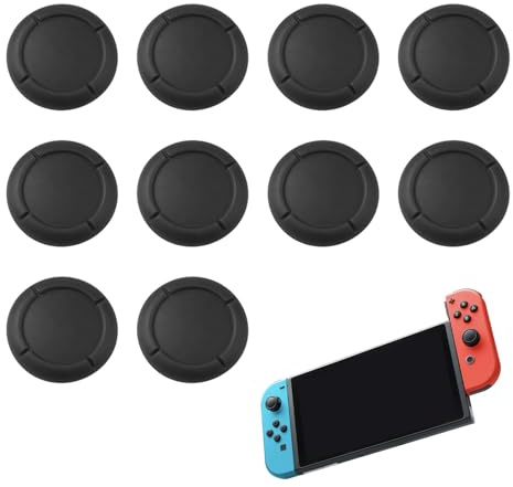 10 Stück Joystick Kappen für Nintendo Switch/OLED/Lite,Silikon Ersatzkappe für Controller Switch Joystick Kappen,Rutschfeste Schwarz Ersatzkappe Thumb Grips für Switch-Zubehör Ersatzteile Original