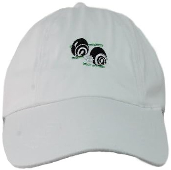 G5 APPAREL Premium White Bowls Logo Baseball Cap - One Size Adjustable Hat - Sports, Golf, Lawn Bowling