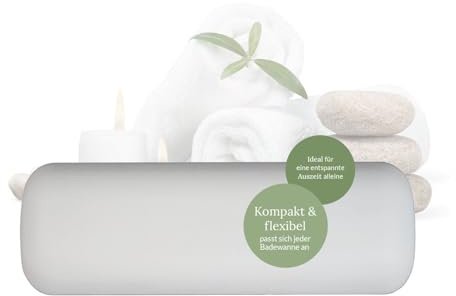 VanFlake Wannenkissen für Badewanne – Ergonomisches Nackenkissen mit starkem Halt für Nacken & Rücken – Hygienisch & Pflegeleicht – Flexibel platzierbar – Ideal für Whirlpool, Sprudelbad & Entspannung