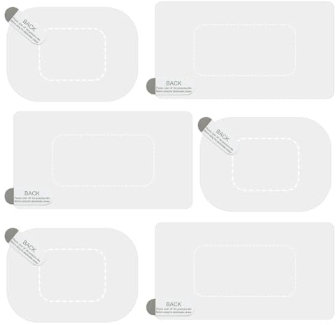 Autocollants Caméra Voiture - 6x Film Électrostatique Transparent pour Auto | PET, Réutilisable, Adhérence Statique, Installation Facile sans Trace, Support Sécurisé pour Dashcams, Tableau de Bord & P