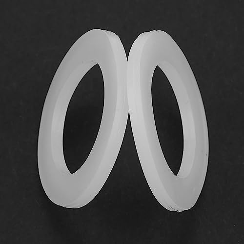 Cryfokt 12pcs Durable White Silicone O Ring Sealing Washers for Bellows Hoses, High Temperature Resistant, Pipe/Water Tap/Sprayer Connection, 100% and Wearable Set (1.2 inches)