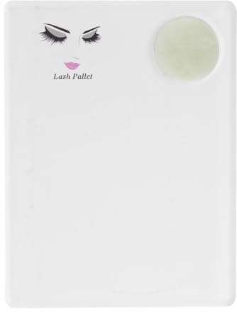 MUCKLILY Palette de Greffe de Cils Blanche Pierre de Jade Verte Support Léger et Solide pour Extension de Cils Outil Professionnel pour Salon de Beauté Coussin D’Extension Adapté à la