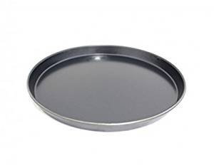 FASA Teglia Ferro Blu Antiaderente Professionale placca Rotonda per focaccia Pizza Dolci : Forno Elettrico Legna (32cm)