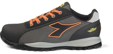 Utility Diadora, Scarpe Antinfortunistiche Unisex, Glove Net Low PRO S1PL FO SR HRO ESD, Colore Asphalt/Orange Fluo, Taglia 44