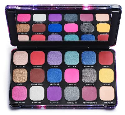 Revolution Beauty London, Forever Flawless, Eyeshadow Palette, Constellation, 18 Shades, 19.8g