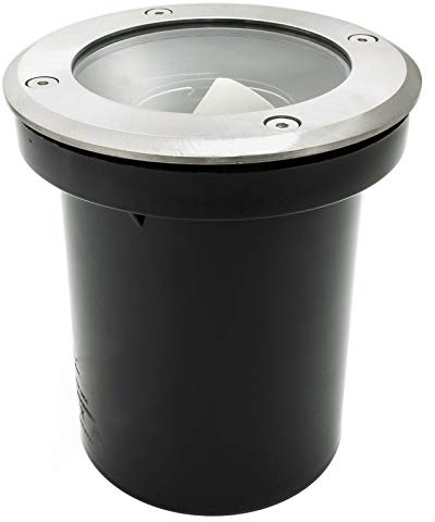 Zeitnet Inc. Calpestabile faretto incasso LED segnapassi orientabile 8W GU10 IP65 foro 12cm (lampadina led GU10 8W luce 3000K)