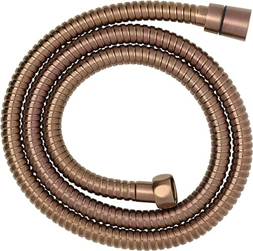 Ben MSL Duschschlauch - Flexibler Brauseschlauch - Luxuriöses Metall Design - Kupfer Gebürstet - 125 cm - Duscharmatur - Dusche - Schlauch