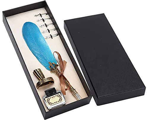 Federstift, Vintage Dip Pen Kalligraphie-Stift für Werbegeschenk(Navy blau)