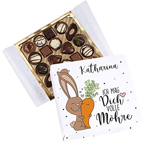 Herz & Heim® Lindt Pralinen zu Ostern -Ich mag dich volle Möhre- personalisiert