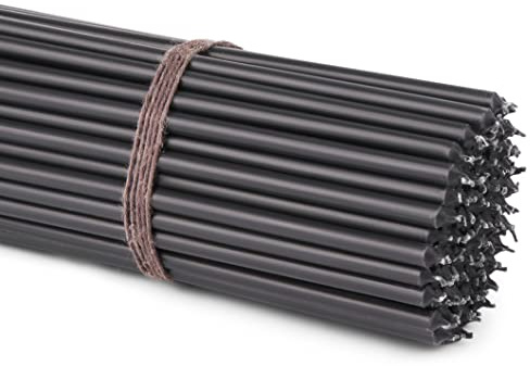 NKlaus - 50 x stavljus svart droppfri L 29 cm ritualt ljus premium paraffinvax 36129