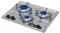 Piano cottura da incasso a gas in acciaio inox – 3 luci – 470 x 360 x 80 mm