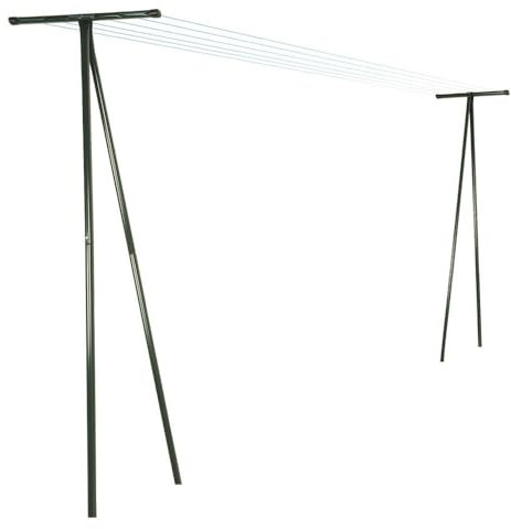 FACILITYS - Etendoir à Linge Extérieur - Poteaux d'Étendage Extérieur, en Acier Laqué, Lot de 2