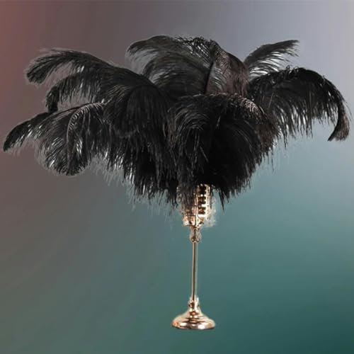 Plumas de decoración de plumas de avestruz negras 15-70 cm Plumas de avestruz Artesanía Costura Jarrones Centros de mesa para fiestas Decoración de bricolaje-65-70 cm Poste grande-10 piezas