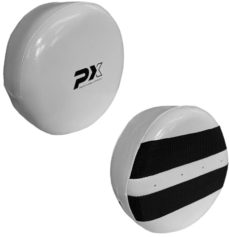 TEKKA BUDO PX Kinder-Pratze Soft - Handpratze extra weich - 25 cm - mit Gutschlaufen - weiß - Kickboxen, Karate, Taekwondo, Kampfsport Training