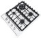 LANNADD Fornello a Gas a 4 Fuochi Con Occhiello, Piano Cottura da Incasso 59 x 51 cm, in Acciaio Inox, 5 Rubinetti GPL