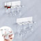2 Piezas Soporte Para Copas de Vino de Pared, Soporte Copas Colgante de Vino de Acero Inoxidable con Adhesivo, Colgador de Copas Para Familia, Restaurante, Bar, Plata