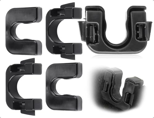 AOYEGIC 2 Sätze Hutablage Clip,Kunststoff Kofferraumabdeckung Halterungen,Halteclip Gepäckträger,Gepäckbefestigung Hinten,Kompatibel mit Ford Auto,Kompatibel mit Fiesta Auto 1539663(Schwarz)