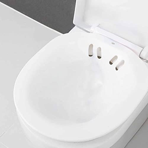KHYTEBV Sitz Bath Tub Over The Toilet,Steam Seat Postpartum Care -with Flusher,Portable Foldable Hanging Toilet Sitz Bath Washing Bidet Bowl for Pre