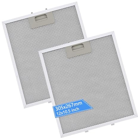 2 Pack Cooker Hood Filter Replacement 305x267x9mm, 5-Layer Cooker Hood Filters, Universal Kitchen Extractor Fan Filter, Hood Grease Filters