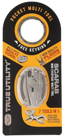 True Utility Mini Multi Tool Scarab Taschenmesser Angeln Jagd Schlüsselanhänger