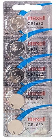 Maxell 18586600 Batterie Domestique Single-Use Battery CR1632 Zinc-Manganese Dioxide (Zn/MnO2) - Piles (Single-Use Battery, CR1632, Zinc-Manganese Dioxide (Zn/MnO2), 3 V, 5 pièces, 140 mAh)