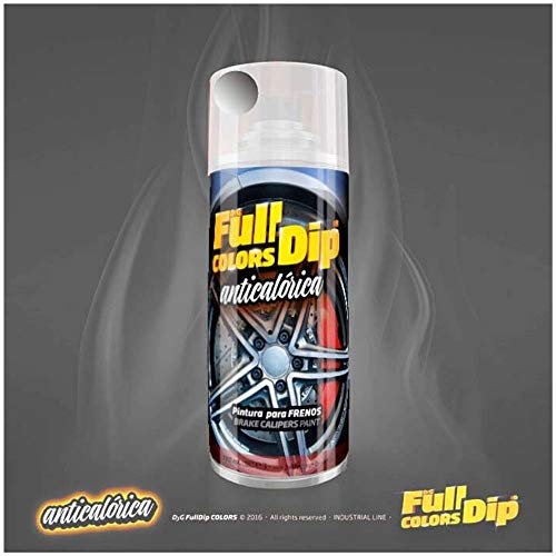 AutoFullCar Full Dip Sprühfarbe für Bremssättel, kalorienbeständig, Acryl, permanent, FULLCOLORS by Full Dip (Aluminium-Metallic)